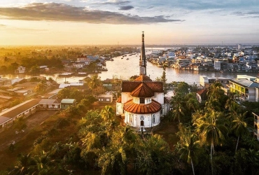 Ho Chi Minh - Mercato delle noci di cocco - Isolotto Ho sul fiume Co Chien - Cai Be (B, L)