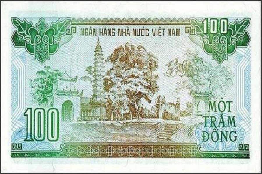 100 Dong - Pagoda di Pho Minh, Nam Dinh