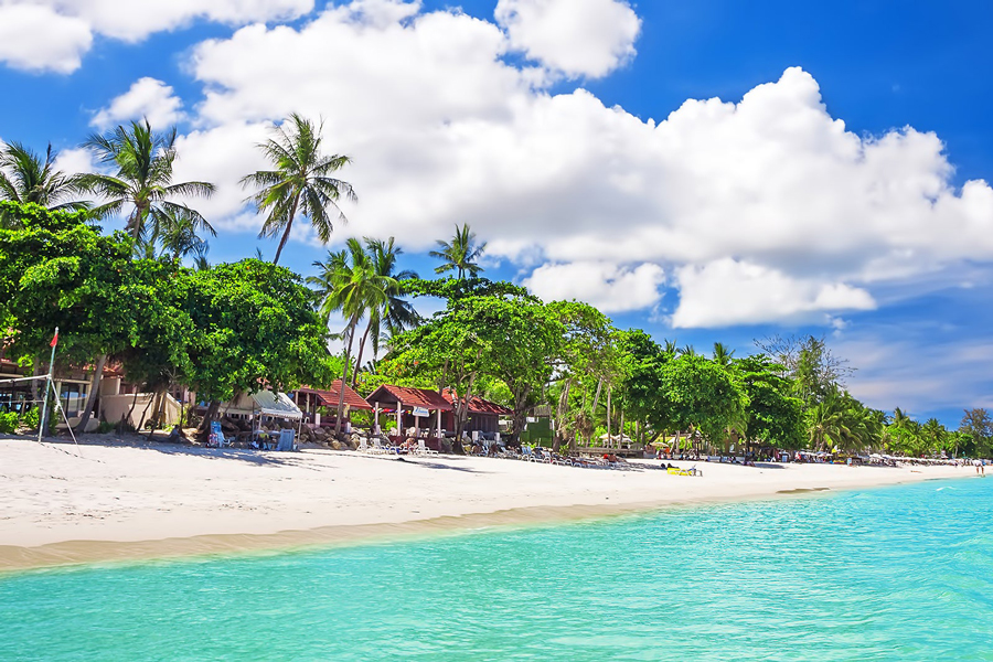 La spiaggia vivace di Chaweng