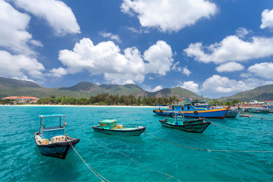 Bellissima spiaggia nel sud in Vietnam