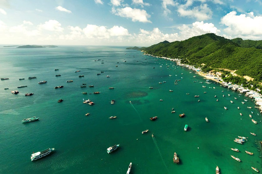 Bellissima spiaggia nel Sud in Vietnam