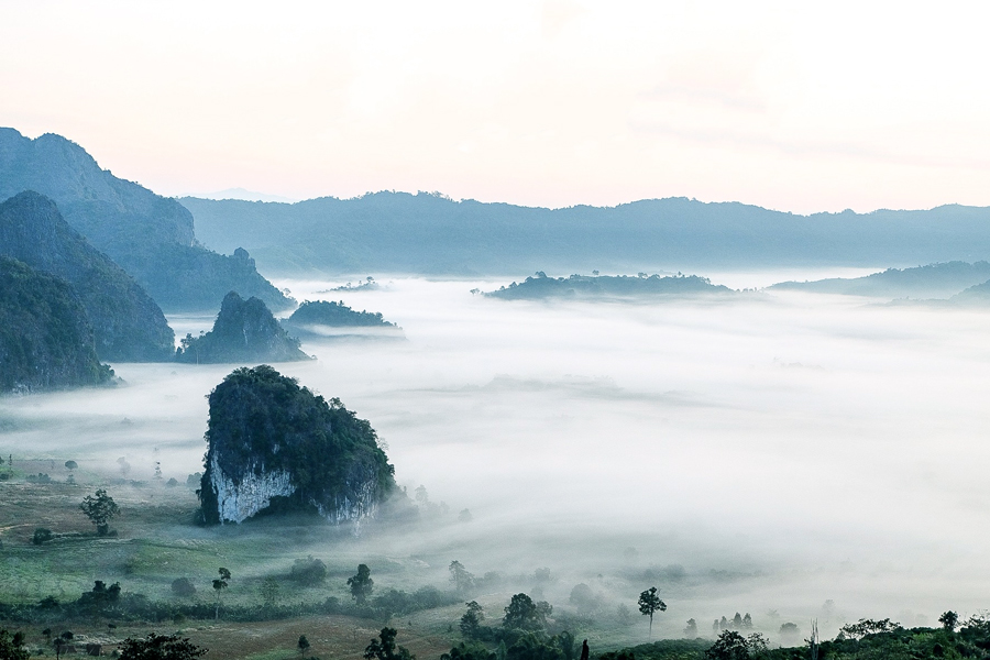 Phu Langka nel mare di nebbia