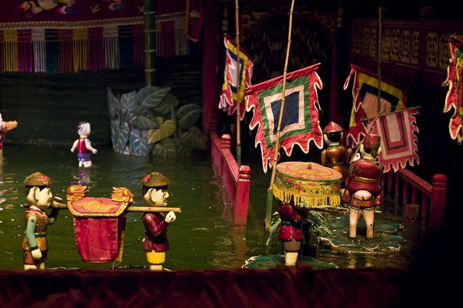 Marionette sull' acqua del Viet Nam, la cultural tradizionale